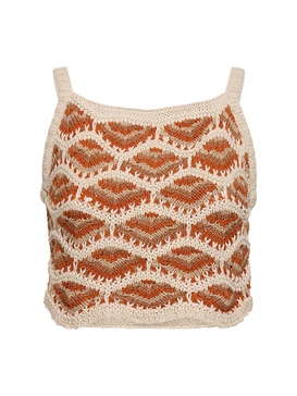 Hawa Mahal cotton & linen crop top