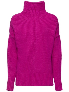 High neck knit sweater