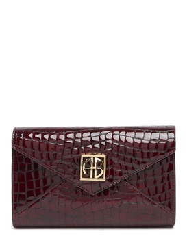 Small Elly embossed leather clutch