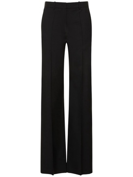Wool & mohair high waist wide pants