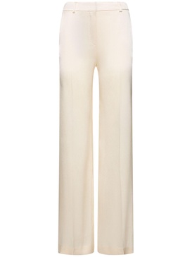 Tailored satin straight pants