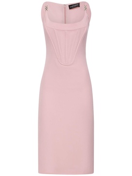 Sleeveless satin bustier mini dress