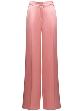 Silk satin straight pants