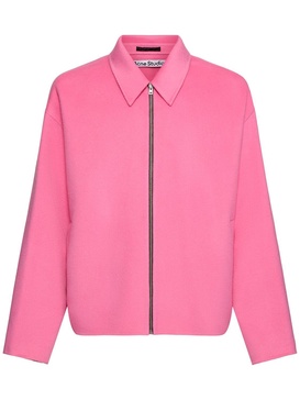 Zipped wool casual jacket