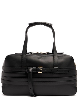 Tie Me leather shoulder bag