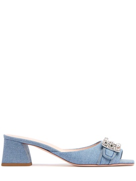 45mm Bikviv denim sandal mules