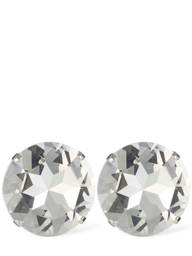 Small round crystal earrings