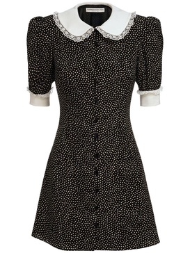 Printed silk mini dress