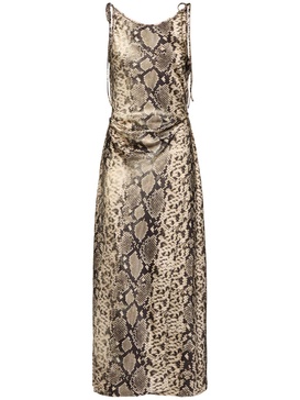 Dayla python print jersey long dress