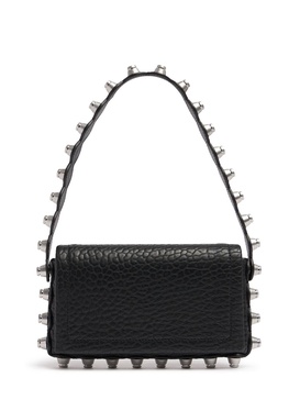 Roz pebbled leather wallet w/chain