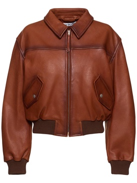 Loroma leather bomber jacket