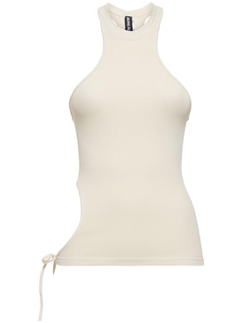 Ribbed jersey tank top