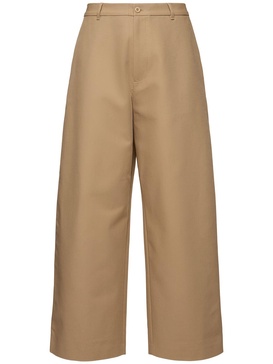 Plass cotton twill wide pants
