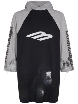 3B stencil hooded stretch cotton t-shirt