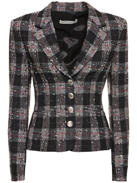Checked lurex bouclé jacket