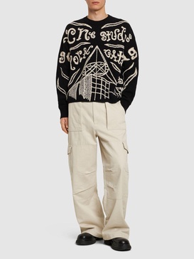 Patson cotton blend twill cargo pants