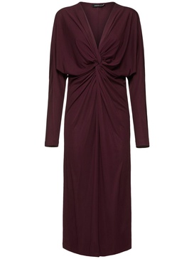 Mathilde draped viscose midi dress