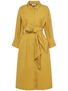 Tabata poplin belted midi shirt dress