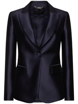 Mikado single breast blazer