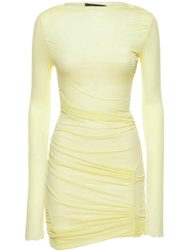 Draped jersey mini dress