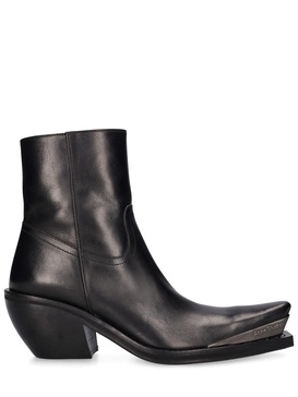 70mm Leather ankle boots
