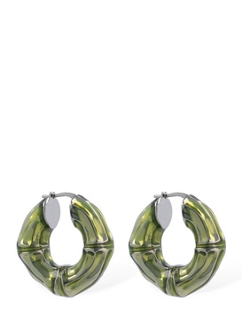 Small Bamboo hoop earrings
