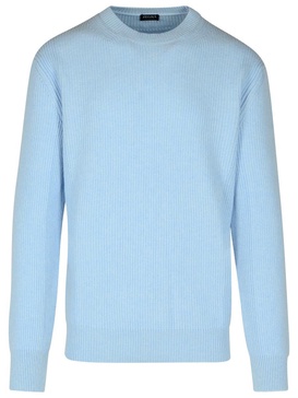 Zegna Light Blue Cashmere Sweater Men