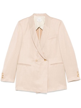 Alysi Linen Blend Double-Breated Jacket