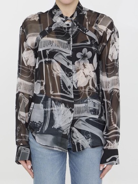 Off White Women X-Ray Cross Collar Shirt