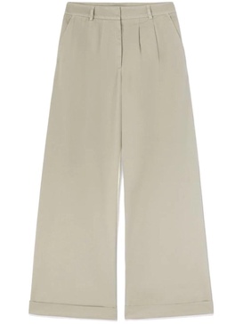 Palm Angels Beige Cotton Trousers