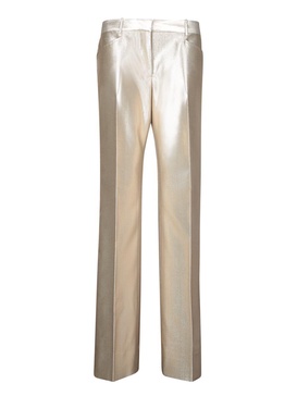 Gold Low Waist Lurex Pants