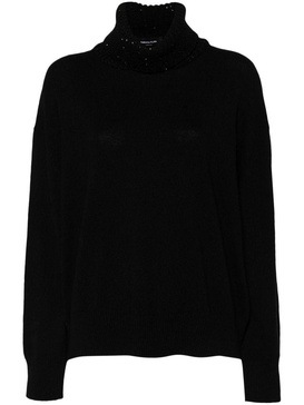 Fabiana Filippi Turtleneck Sweater In Wool, Silk And Cashmere
