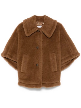Max Mara Darkness4 Classic Teddy Cape Clothing