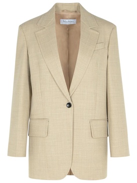 Max Mara 'Rosi' Beige Virgin Wool Blazer Women