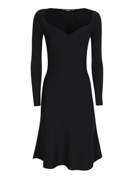 Dress With Black Sweetheart Neckline