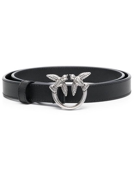 Black 'Love Berry' belt with logo buckle