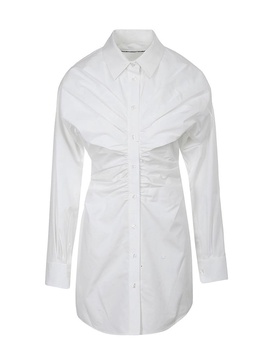 Alexander Wang Pulled Shirt Dress With Back Cummerbund Clothing