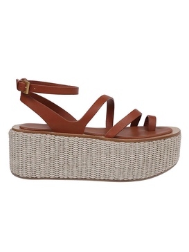 Biarritz leather platform espadrille sandals