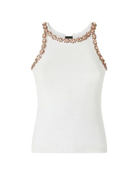 Pinko Coriandoli Crystal-Embroidery Tank Top