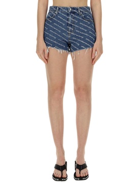T By Alexander Wang Denim Shorts