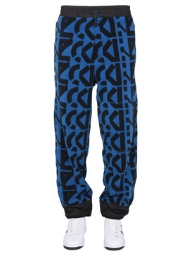 FLEECE JOGGING PANTS WITH MONOGRAM LOGO