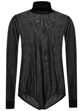 Maison Margiela Black Viscose Bodysuit