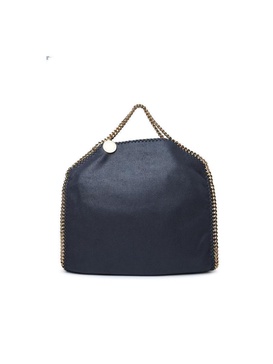 Stella Mccartney 'Falabella' Tote Bag In Navy Recycled Polyester Blend Women