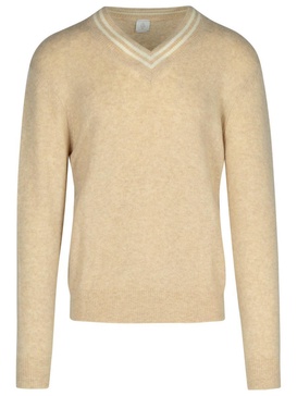 Eleventy Beige Cashmere Blend Sweater Men