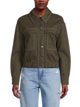 Utility Contrast Knit Jacket