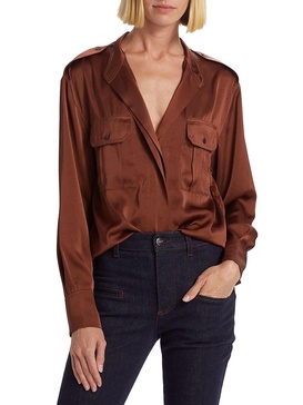 Oakley Satin Button Blouse