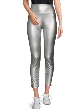 Metallic Cropped Pants