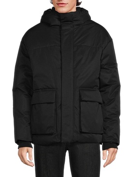 Faux Fur Lined Hooded Down Jacket