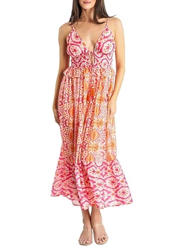 Ikat Tiered Midi Dress