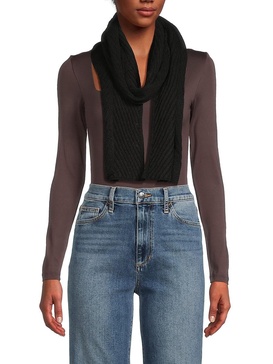 Ribbed Wool Blend Scarf